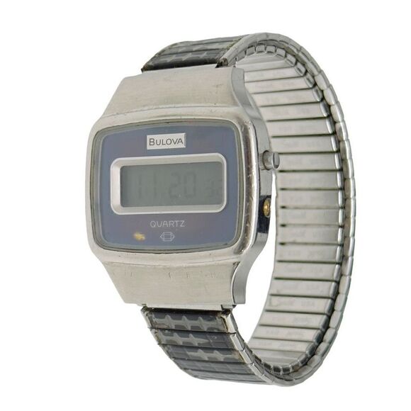 Quartz Women's Wristwatch Bulova Water Resistant Square Dial Stainless Silver - Picture 1 of 7